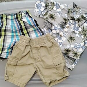Toddler boy 2T bundle shorts and button up shirt